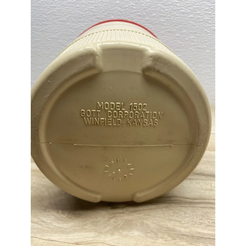 Vtg 1980 Gott Pizza Hut Logo 1/2 Gallon Thermos Water Cooler Jug